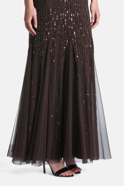 Luisa Spagnoli Gianduia Women Gradis Elegant Maxi Dress with AppliquŽs SKU: GRADIS_0966 Image 04