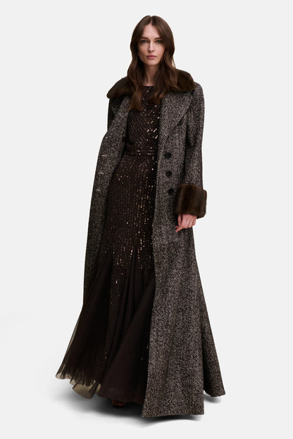 Luisa Spagnoli Gianduia Women Gradis Elegant Maxi Dress with AppliquŽs SKU: GRADIS_0966 Image 06