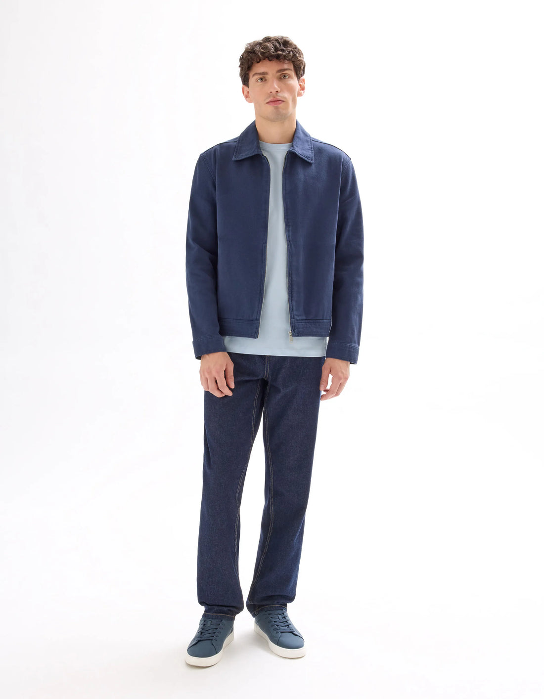 Celio_Navy 1_100% Cotton Zip-Up Shirt Collar Jacket_GUDEAN_NAVY 1_02