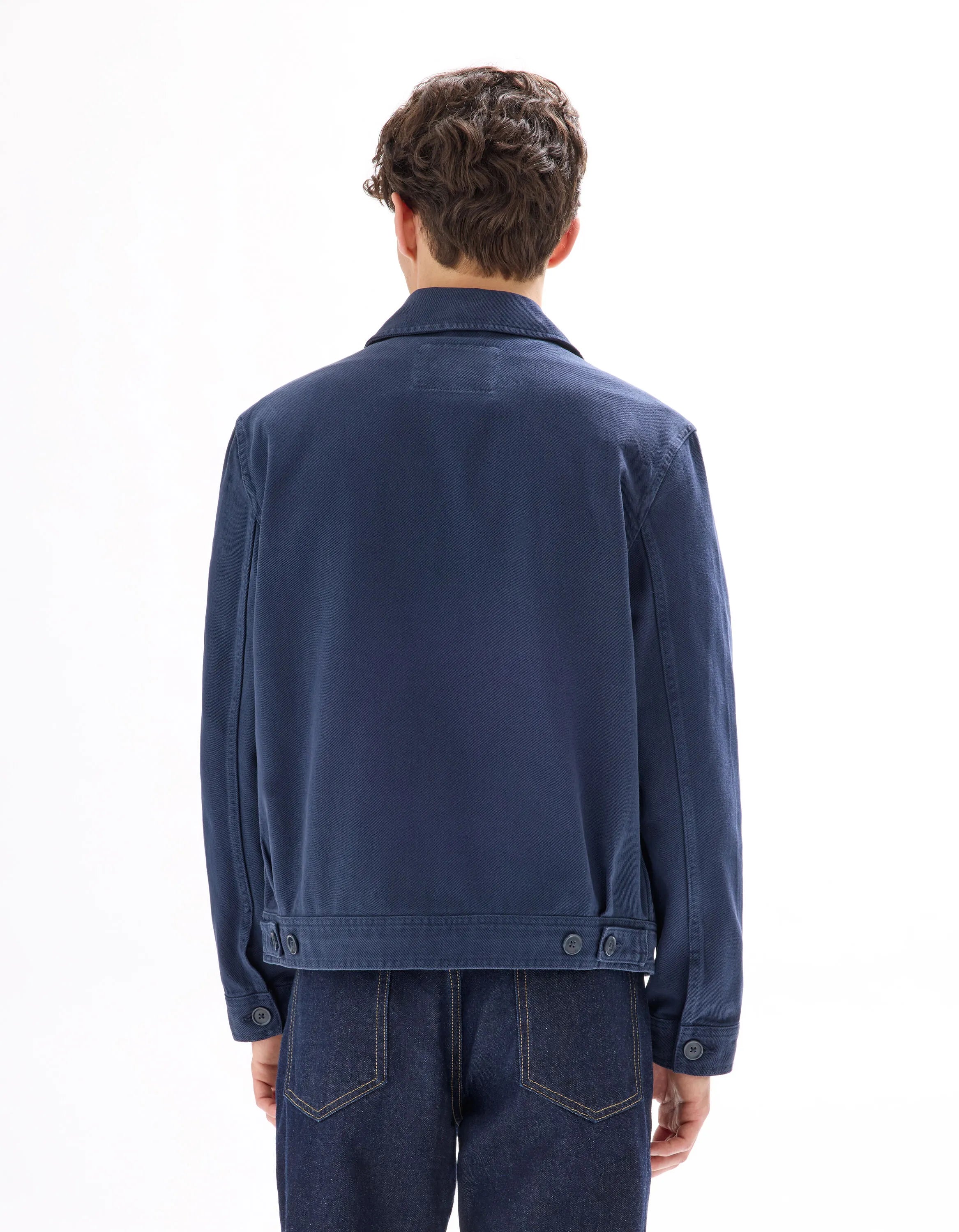 Celio_Navy 1_100% Cotton Zip-Up Shirt Collar Jacket_GUDEAN_NAVY 1_03