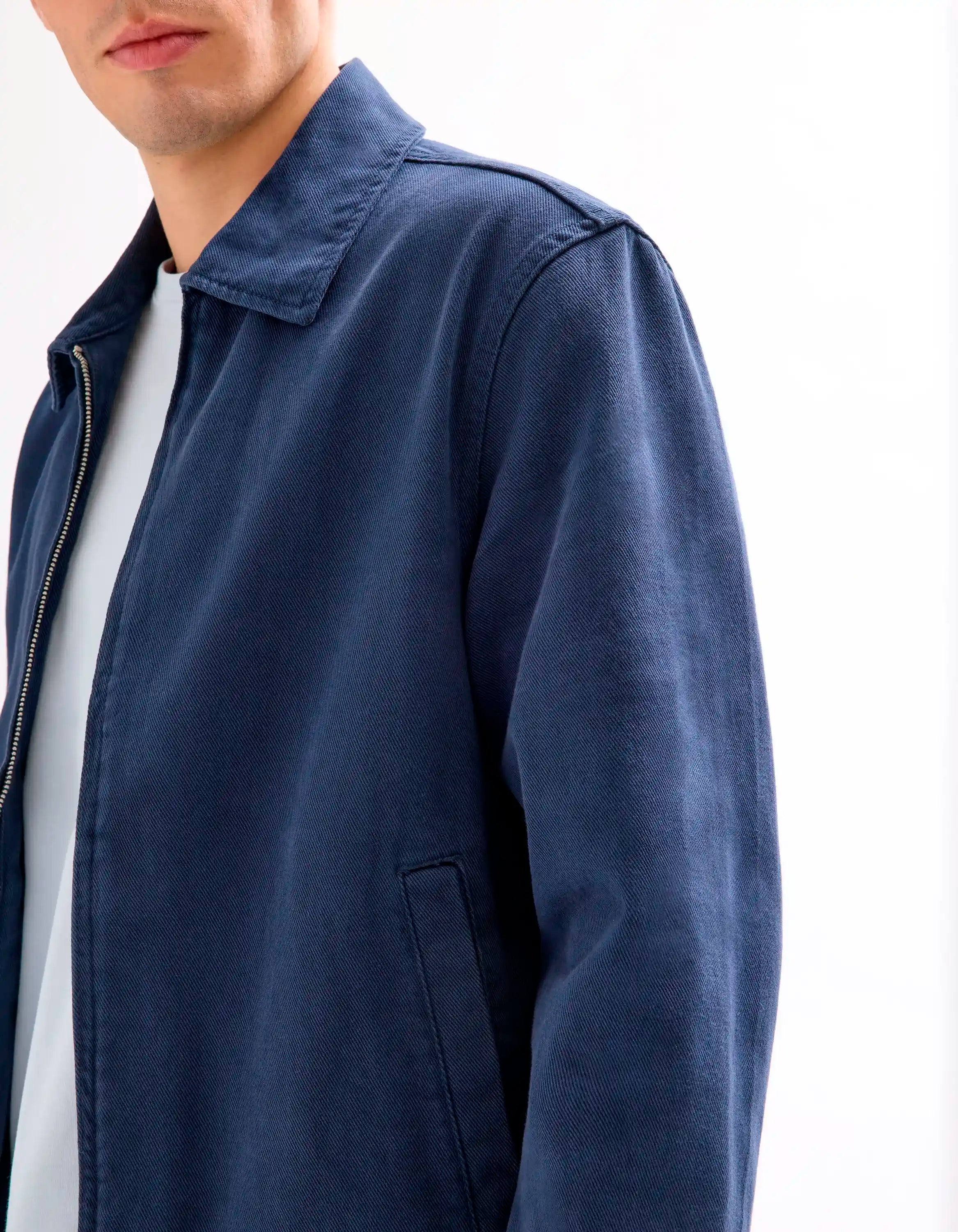 Celio_Navy 1_100% Cotton Zip-Up Shirt Collar Jacket_GUDEAN_NAVY 1_04