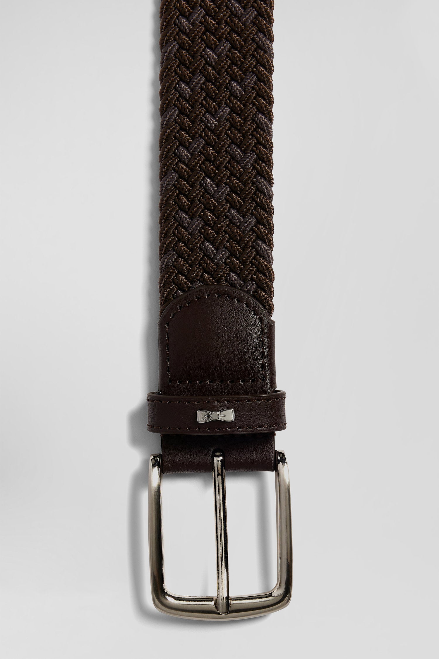 Brown Braided Belt with Silver Metal Buckle_H24ACTCE0005_MAF1_03