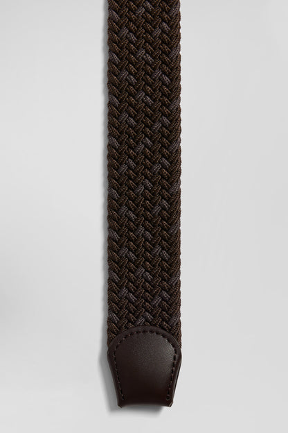 Brown Braided Belt with Silver Metal Buckle_H24ACTCE0005_MAF1_04