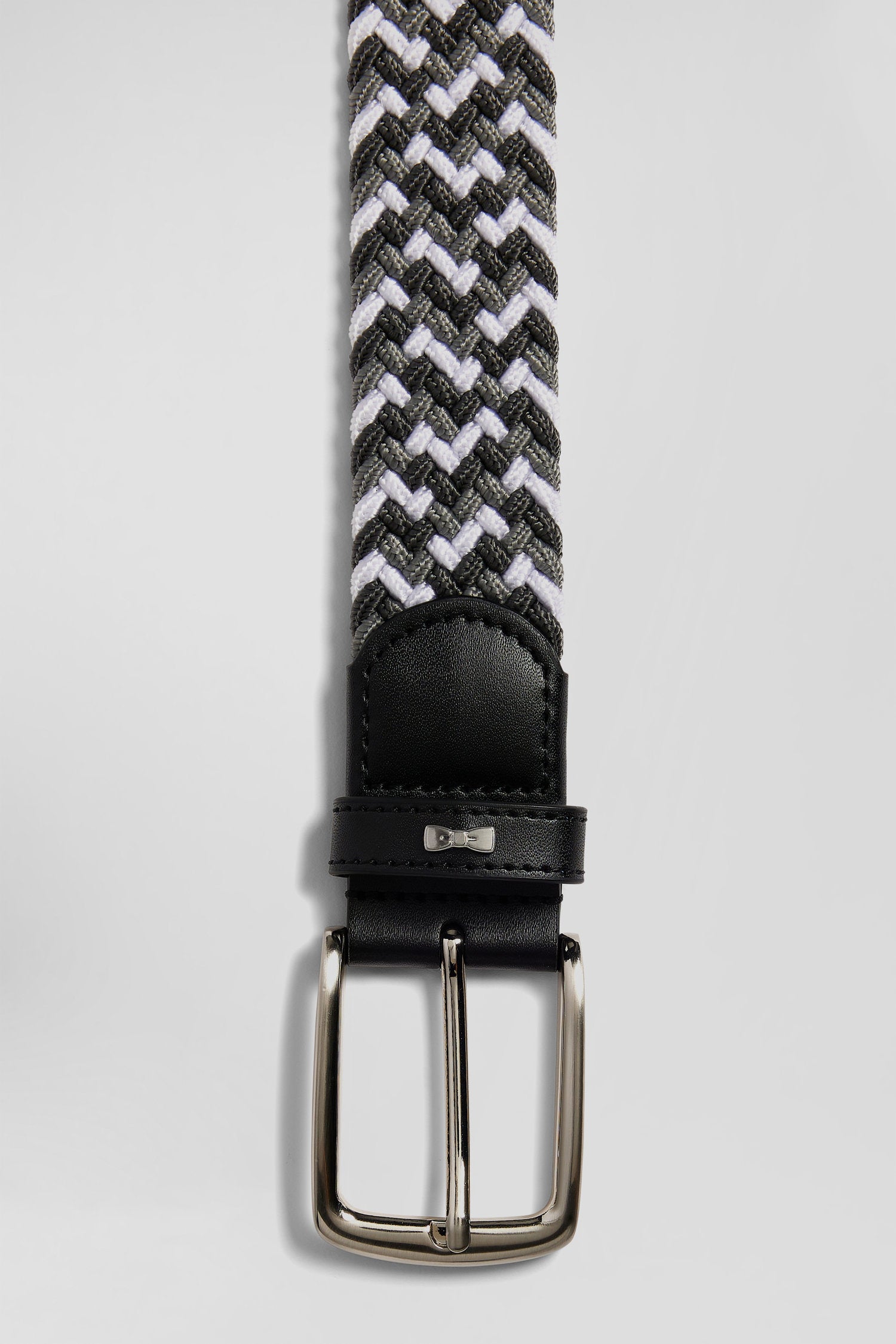 Grey Rubber Stretch Braided Belt with Silver Metal Buckle_H24ACTCE0006_GRM_03