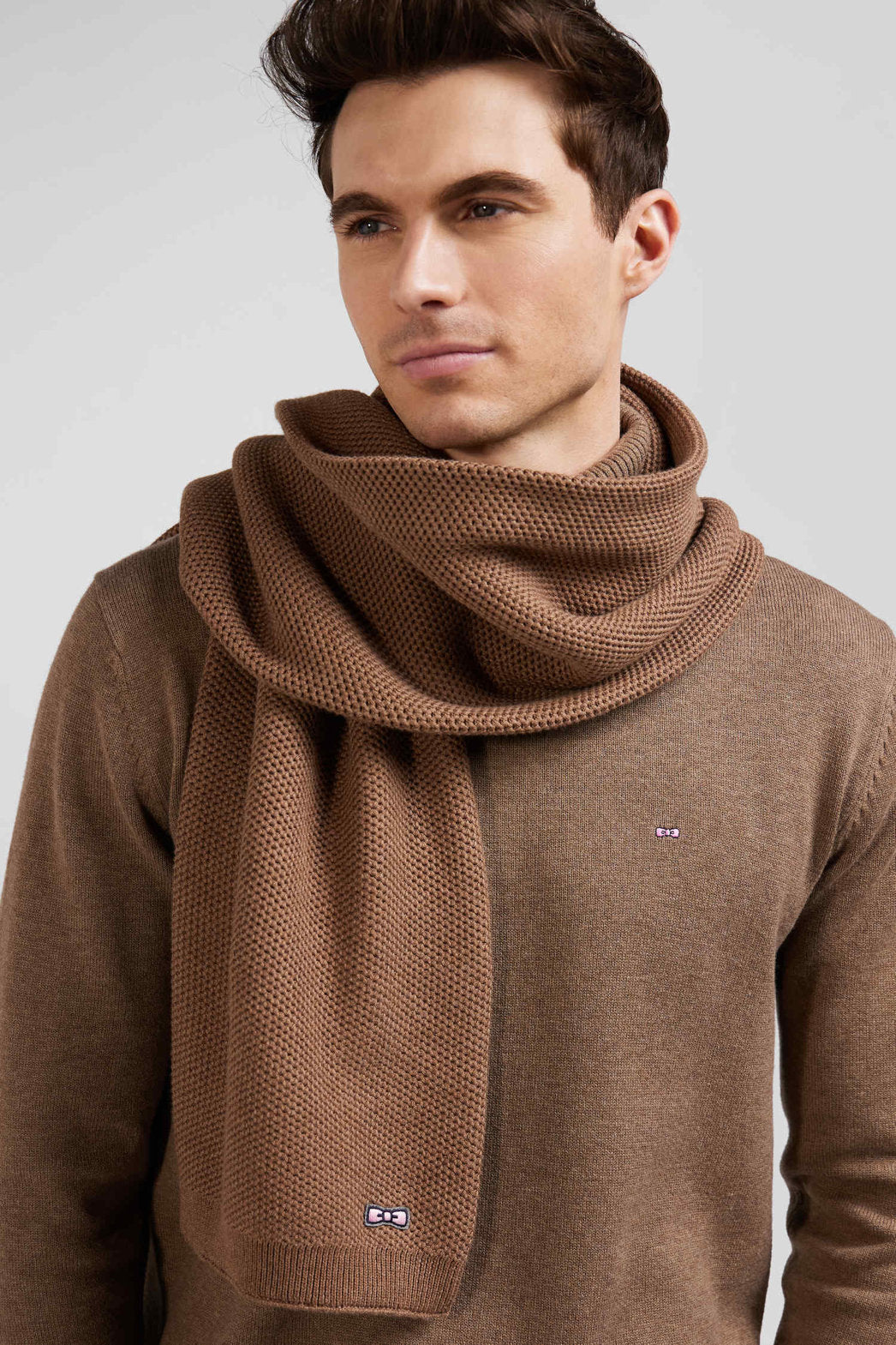 Camel Plain Cotton Scarf_H24ACTEC0002_BEF4_01