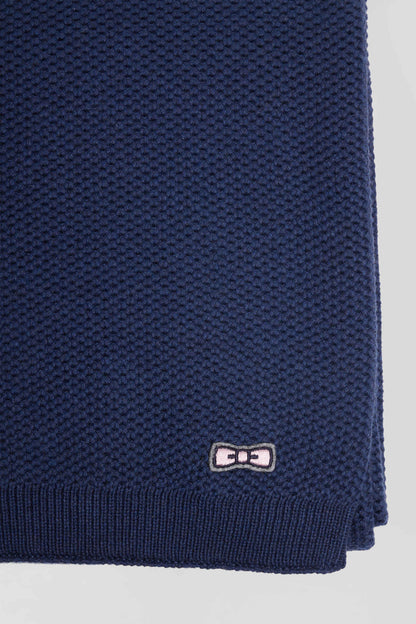 Dark Blue Plain Cotton Scarf_H24ACTEC0002_BLF7_04