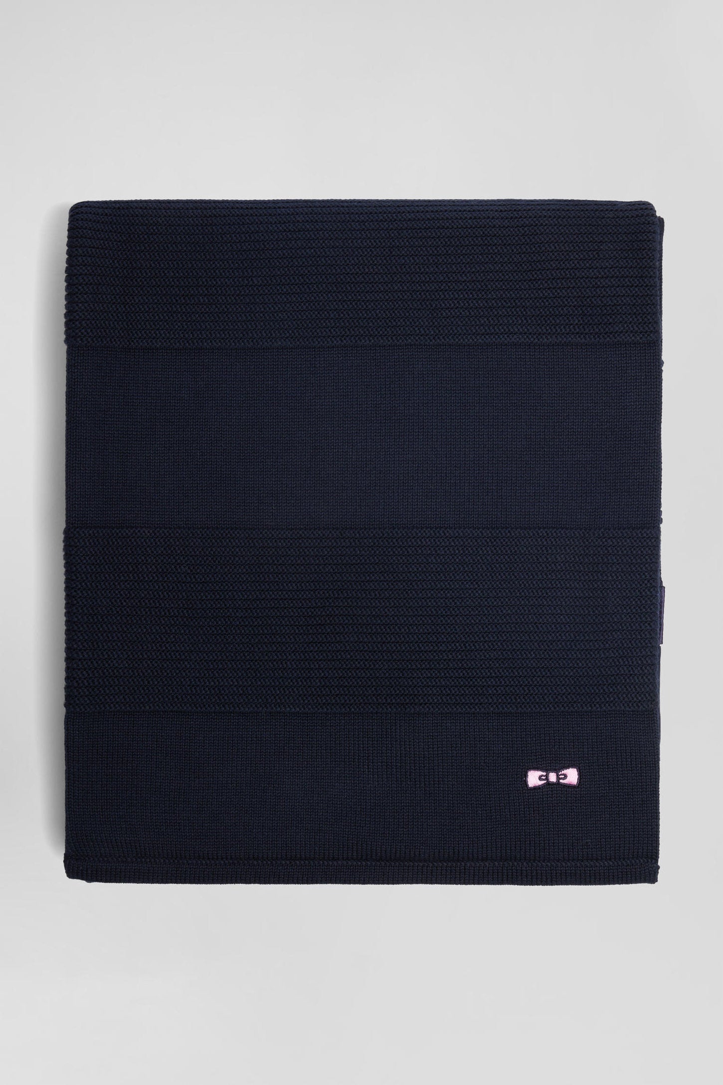 Navy Blue Striped Cotton Scarf_H24ACTEC0003_BLF_03