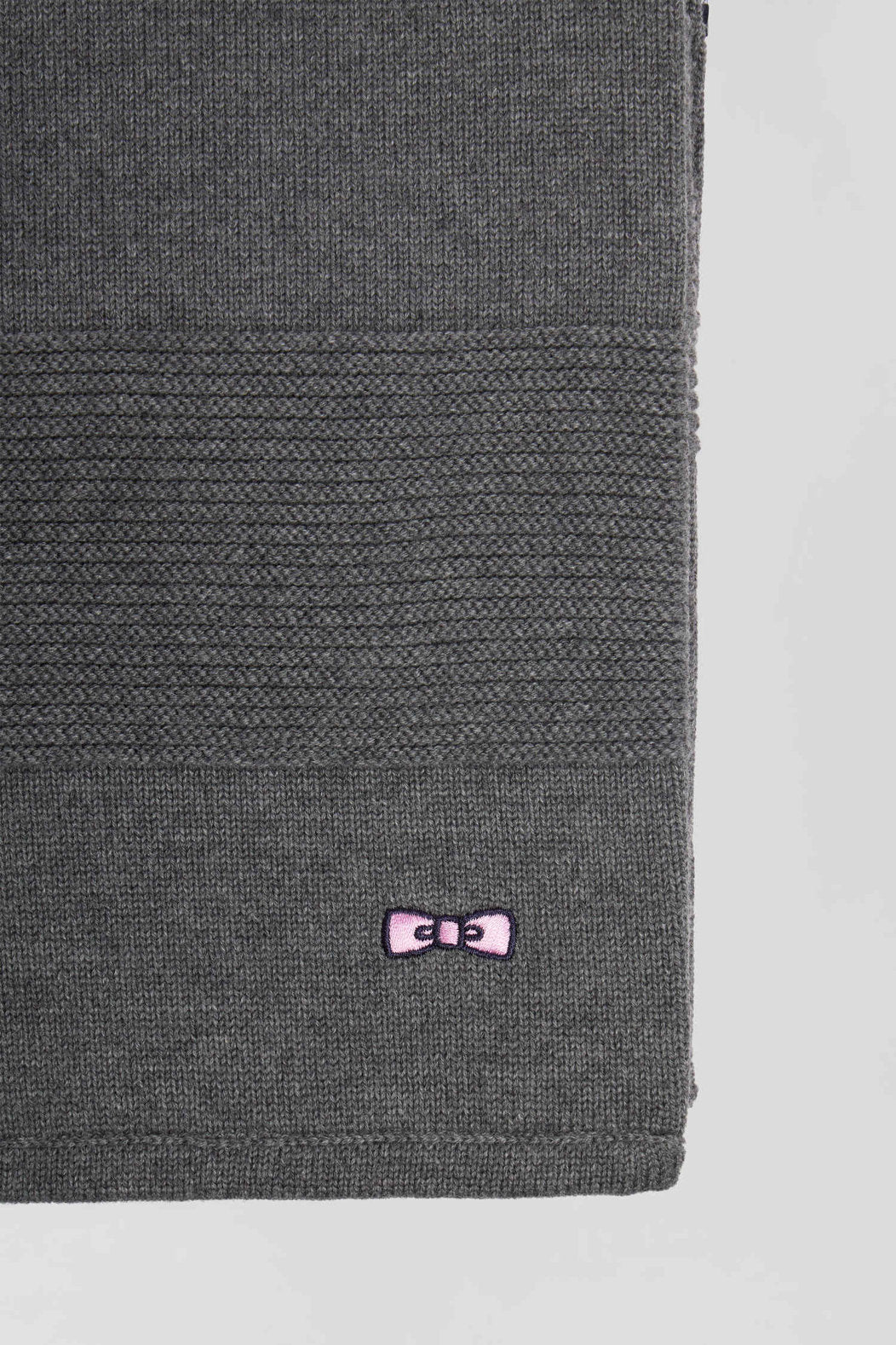 Anthracite Grey Striped Cotton Scarf_H24ACTEC0003_GRF_04