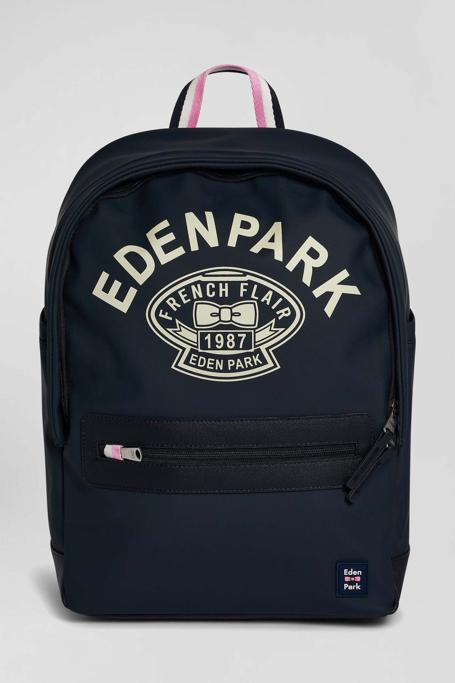 Navy Blue Backpack With Eden Park Rugby Screen-Print_02