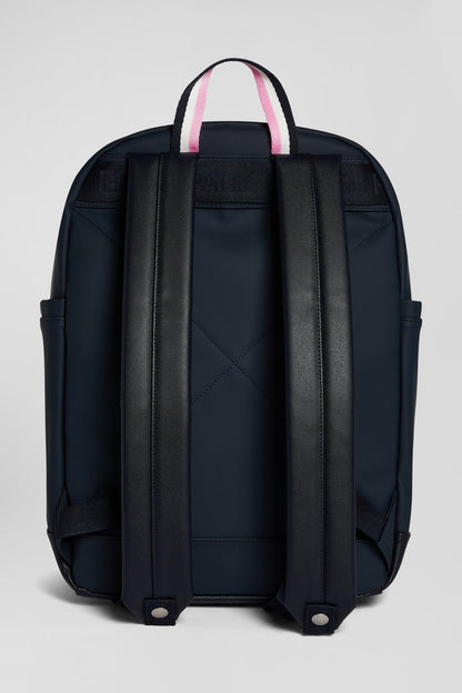 Navy Blue Backpack With Eden Park Rugby Screen-Print_04