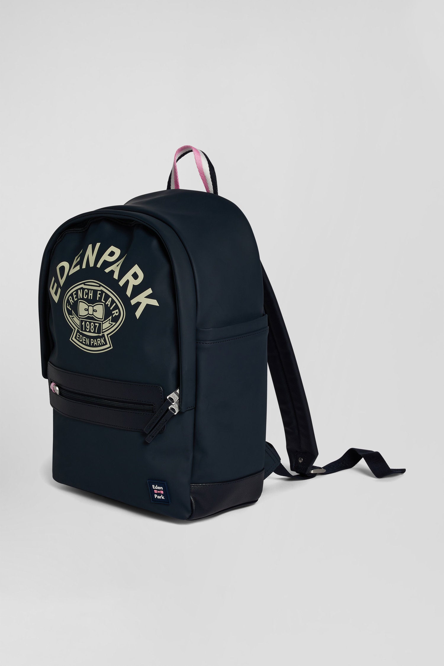 Navy Blue Backpack With Eden Park Rugby Screen-Print_05