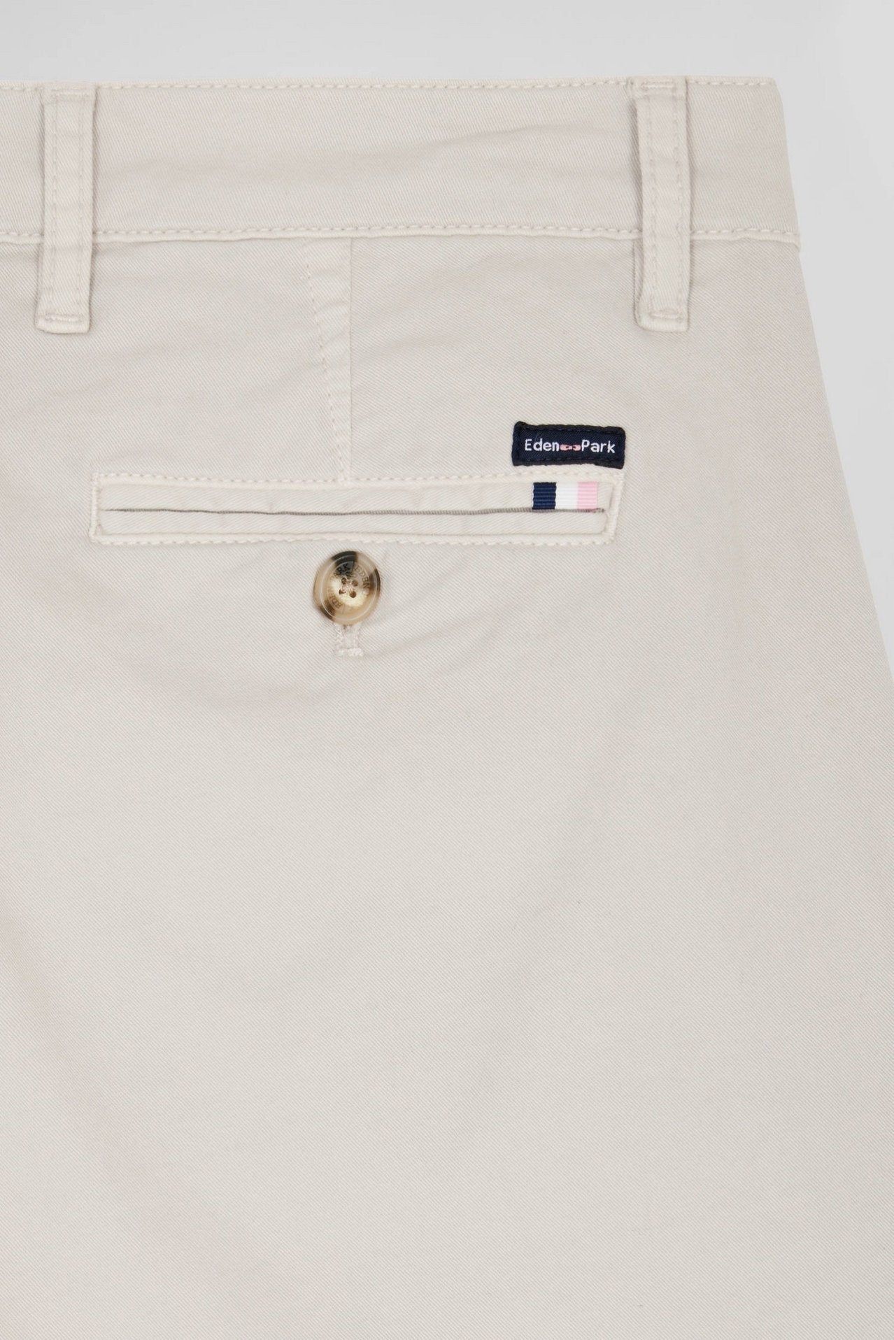 Regular Camel Chino Trousers In Stretch Cotton Gabardine_08