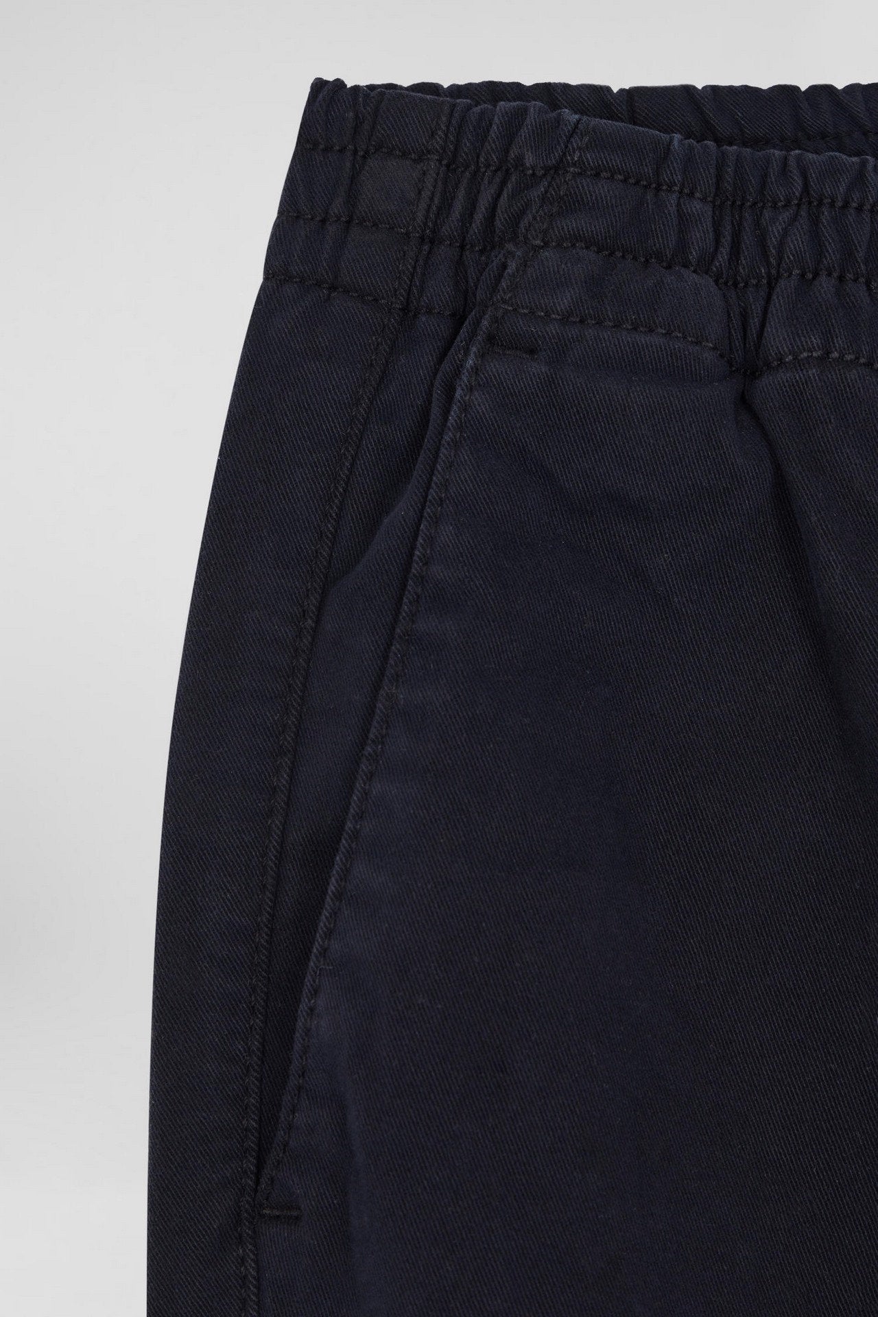 Regular Navy Blue Stretch Cotton Chino Trousers_07