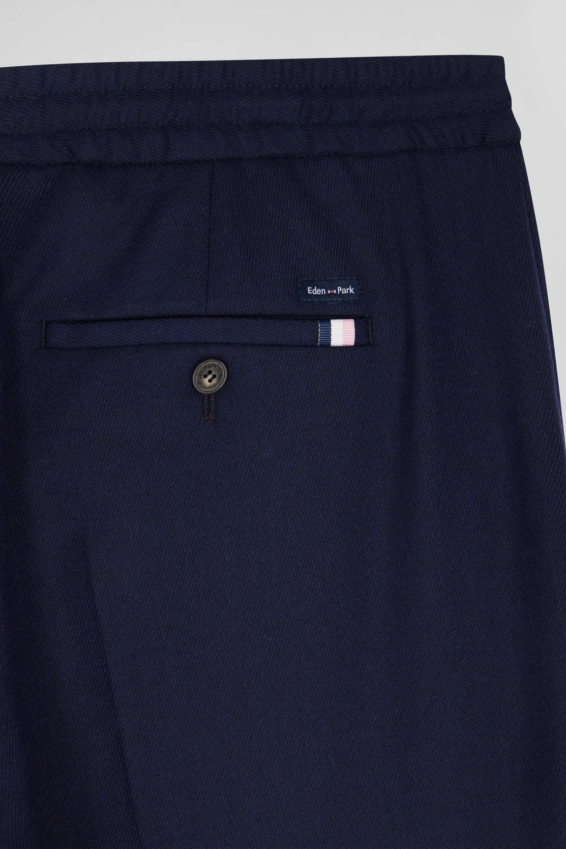 Modern Navy Blue Elastic Waist Trousers_H24BASPA0008_BLF_07