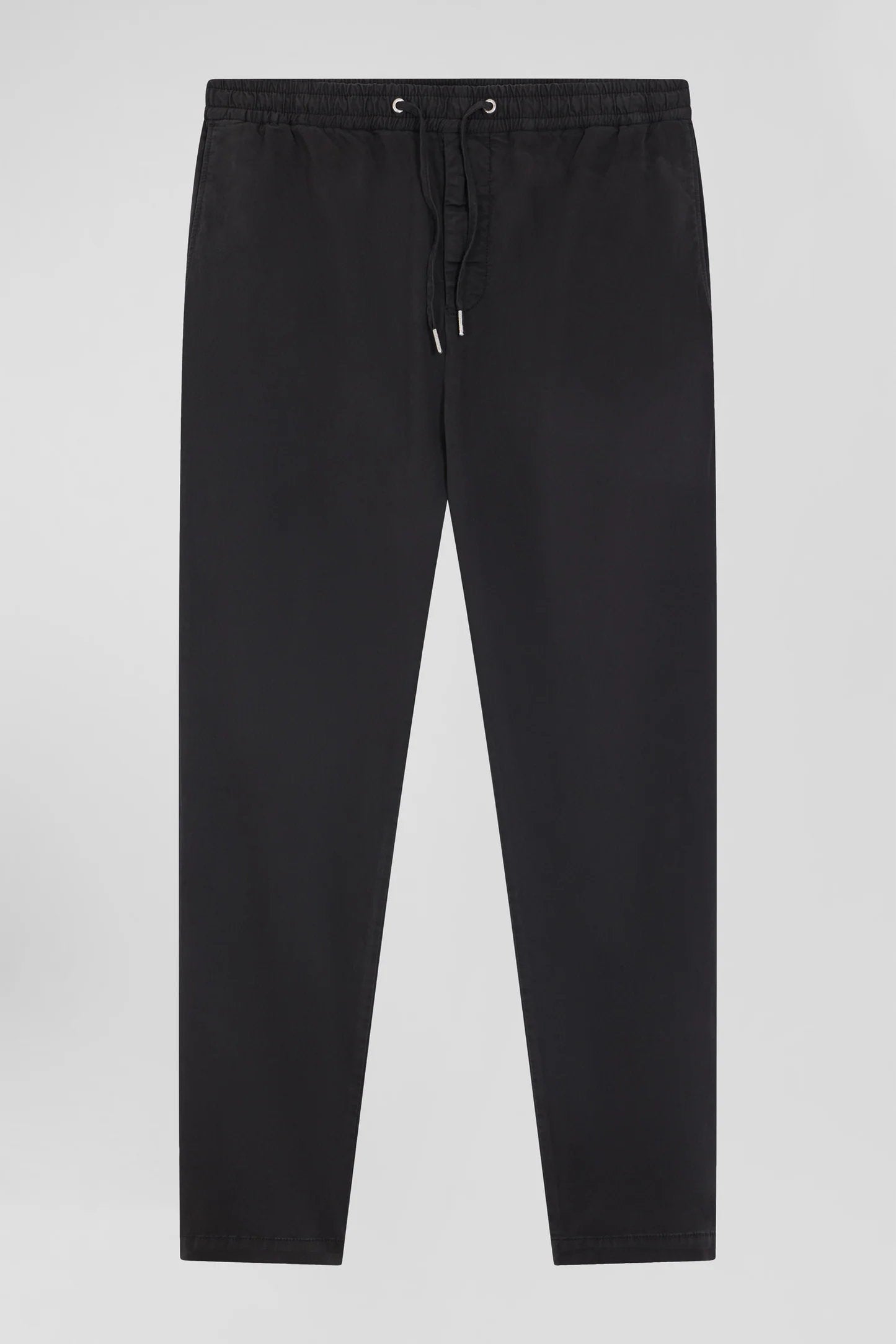 Modern Anthracite Grey Stretch Cotton Elastic Waist Trousers_H24BASPA0017_GRF1_01