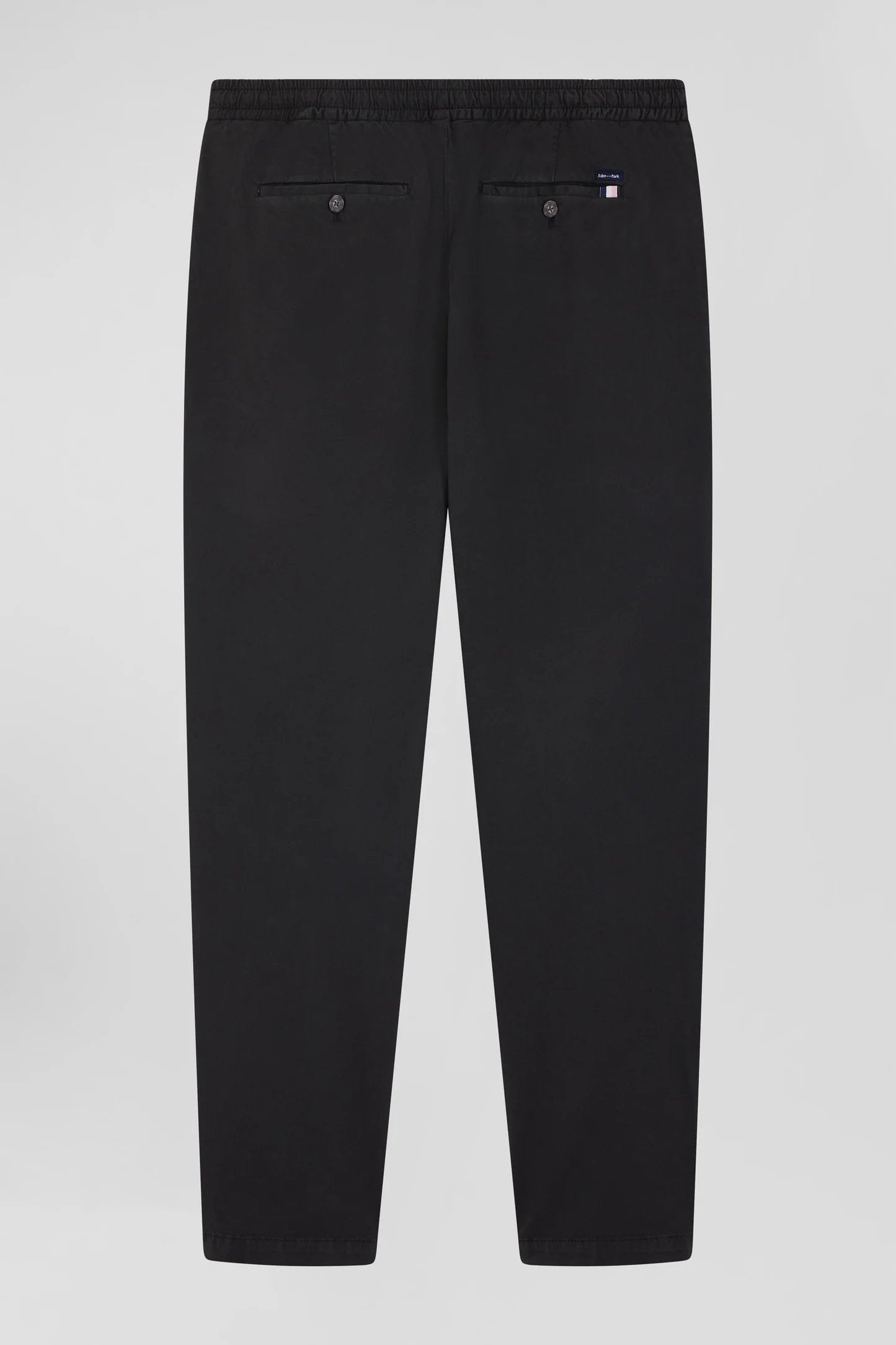 Modern Anthracite Grey Stretch Cotton Elastic Waist Trousers_H24BASPA0017_GRF1_02