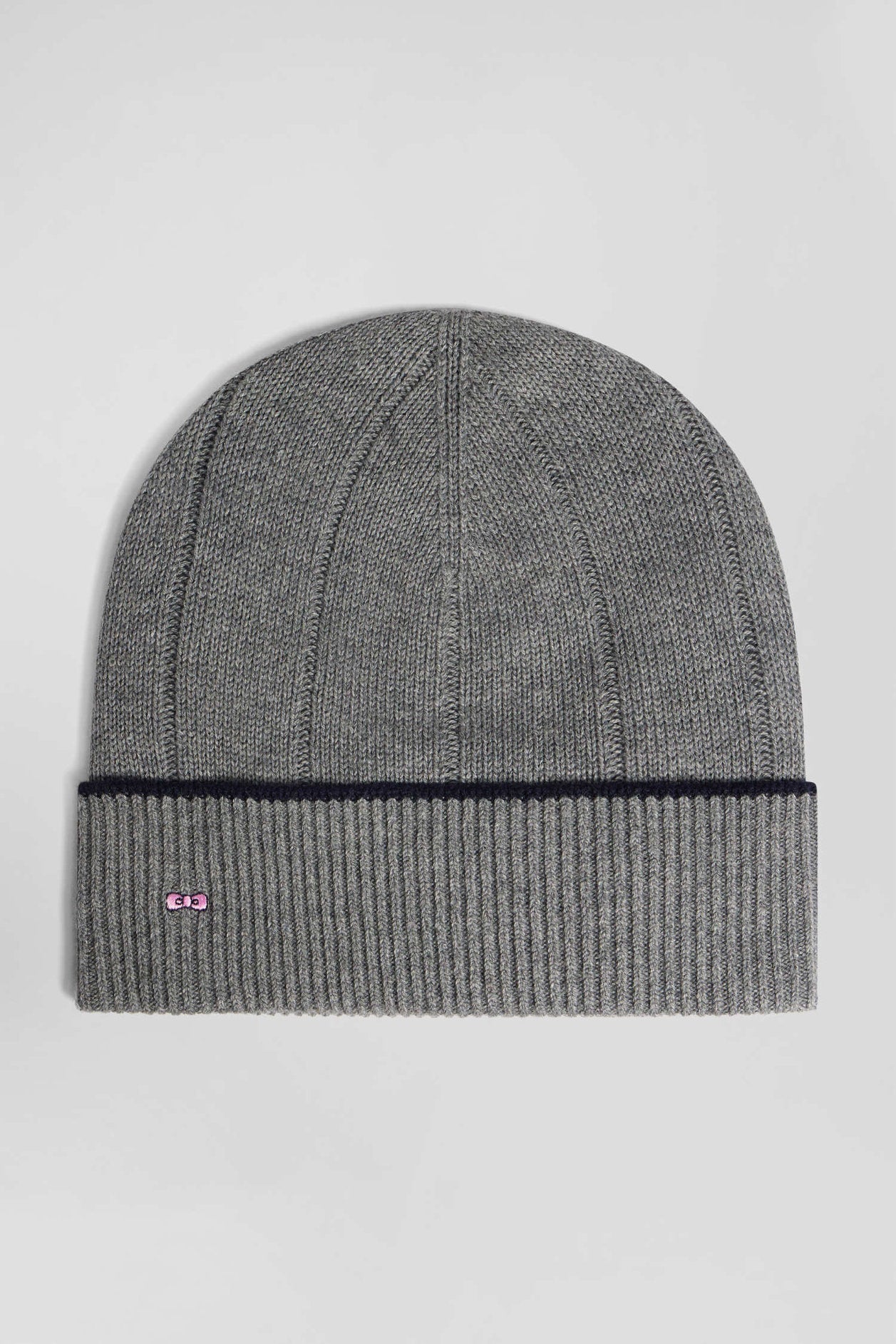 Cotton And Cashmere Beanie With Contrasting Trim_01