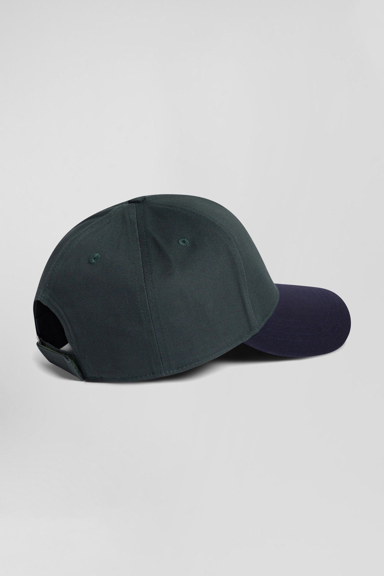 Green and Navy Cotton Cap with Tricolour Details_H24CHACA0021_VEF_03