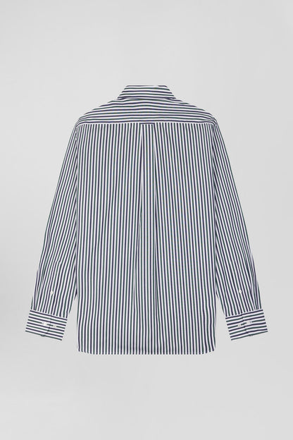 Green Striped Cotton Poplin Shirt Regular Fit_H24CHECL0021_VEF_05