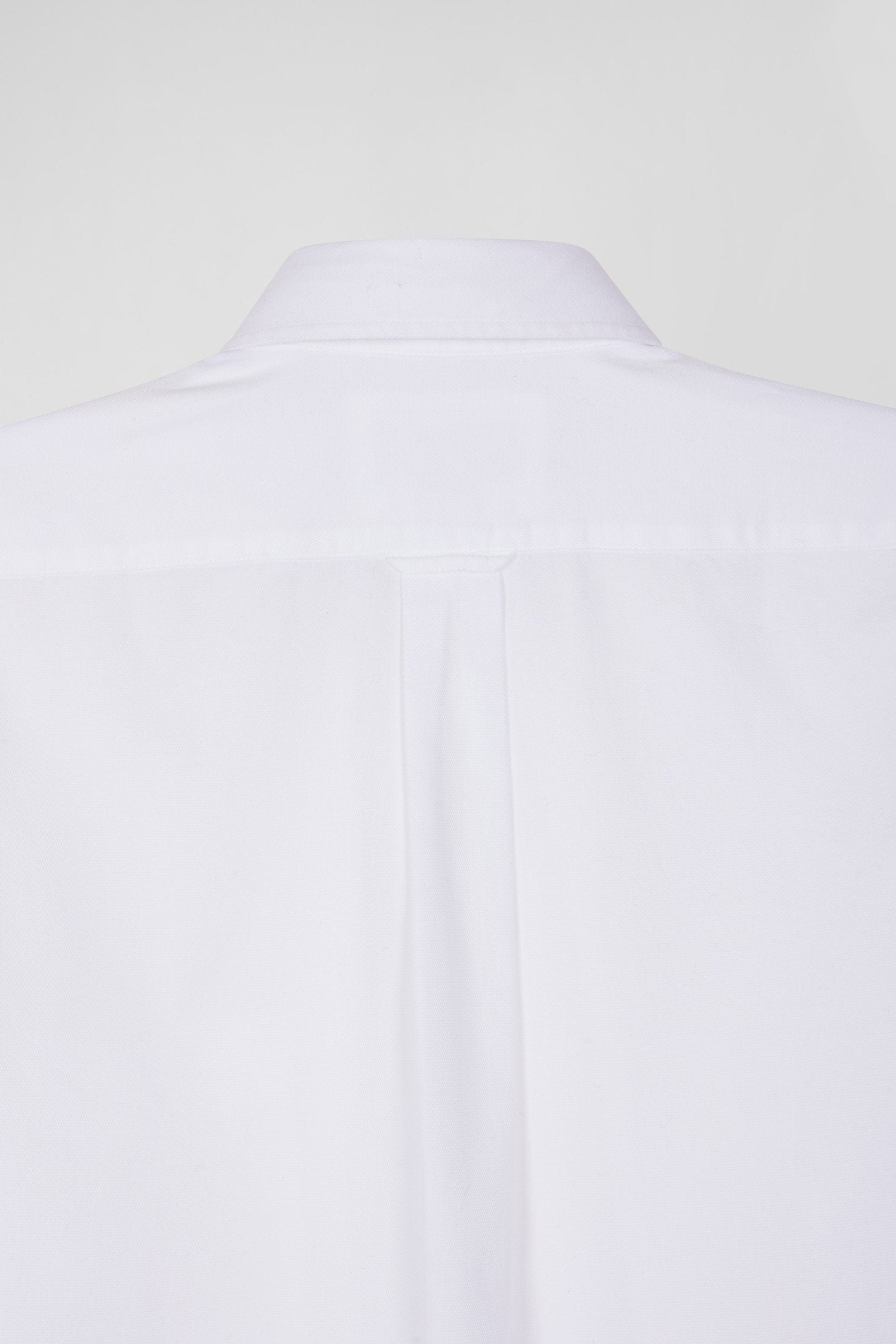 Regular Plain White PiquŽ Cotton Shirt_H24CHECL0034_BC_07