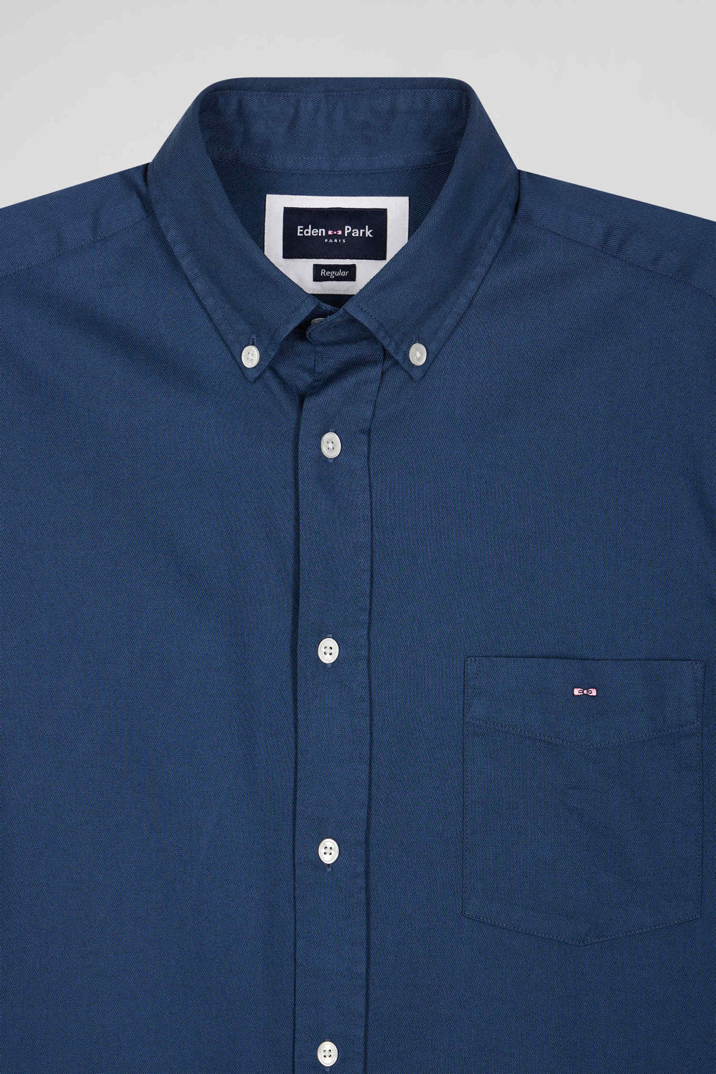 Regular Plain Blue PiquŽ Cotton Shirt_H24CHECL0034_BLF7_06