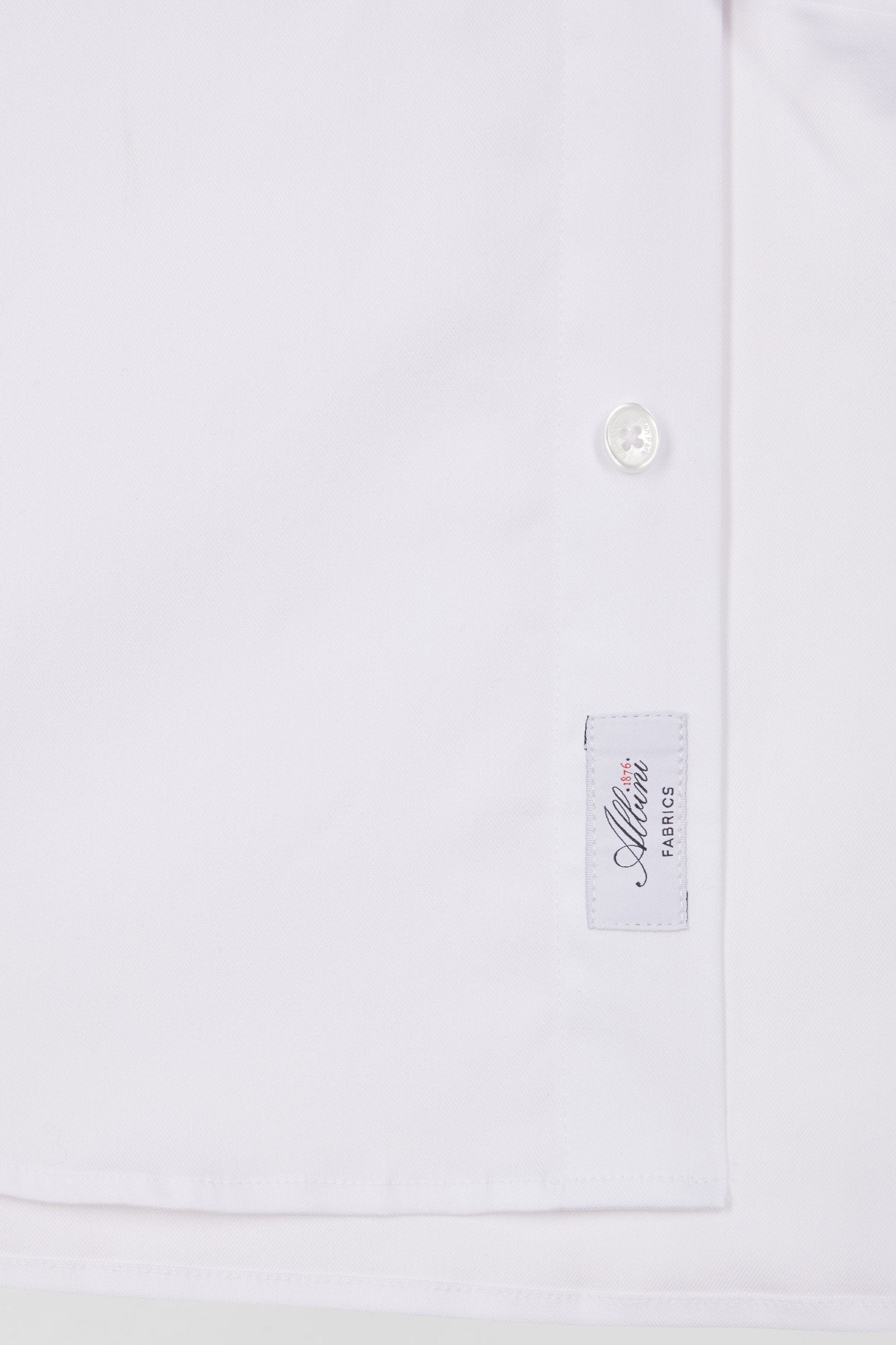 Regular Plain White Mixed Stretch Cotton Shirt_09