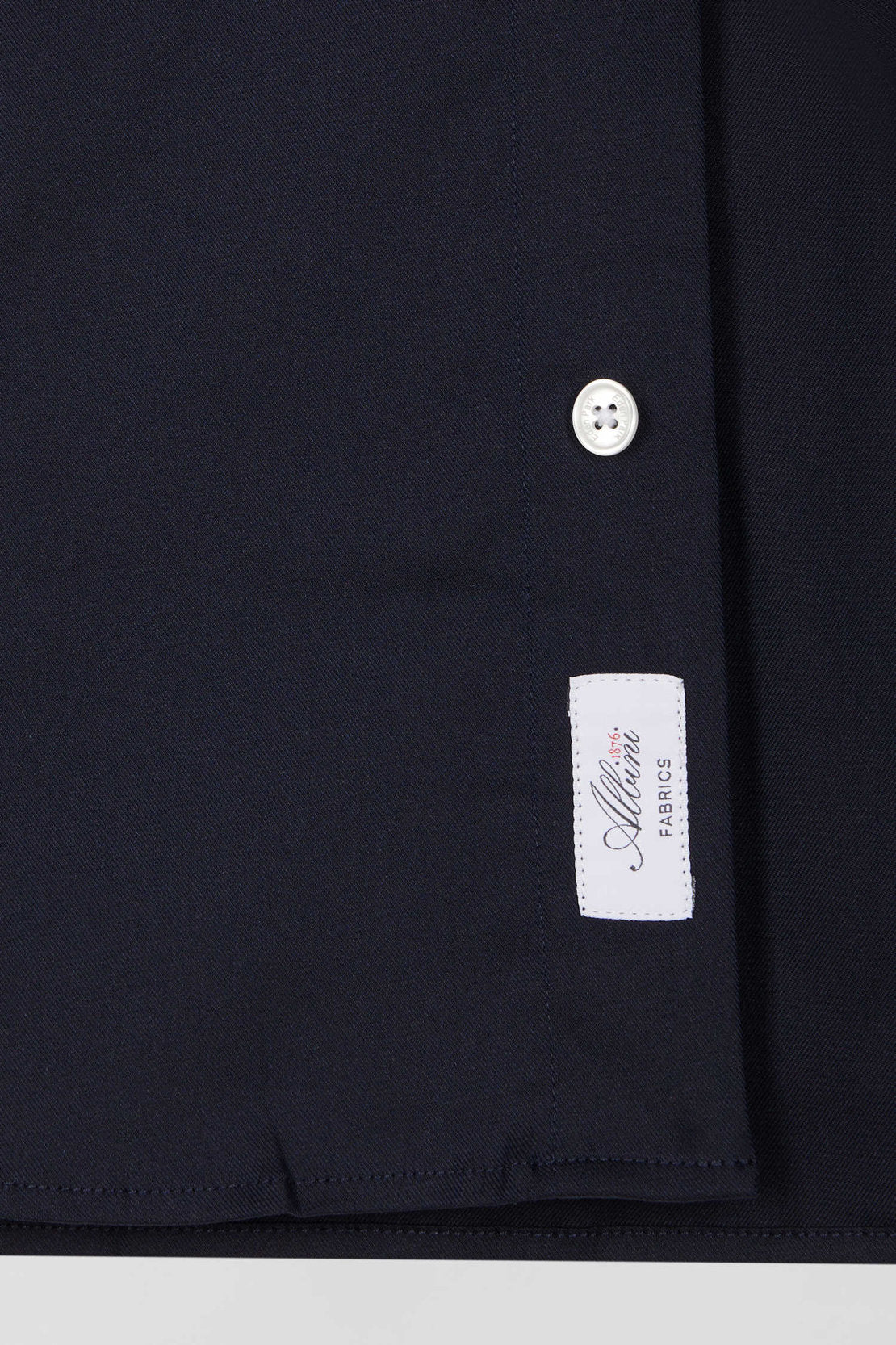 Regular Plain Navy Blue Mixed Stretch Cotton Shirt_09