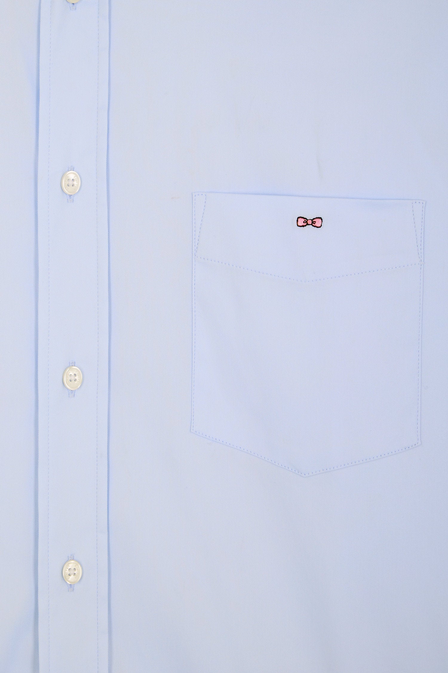 Regular Plain Sky Blue Mixed Stretch Cotton Shirt_07