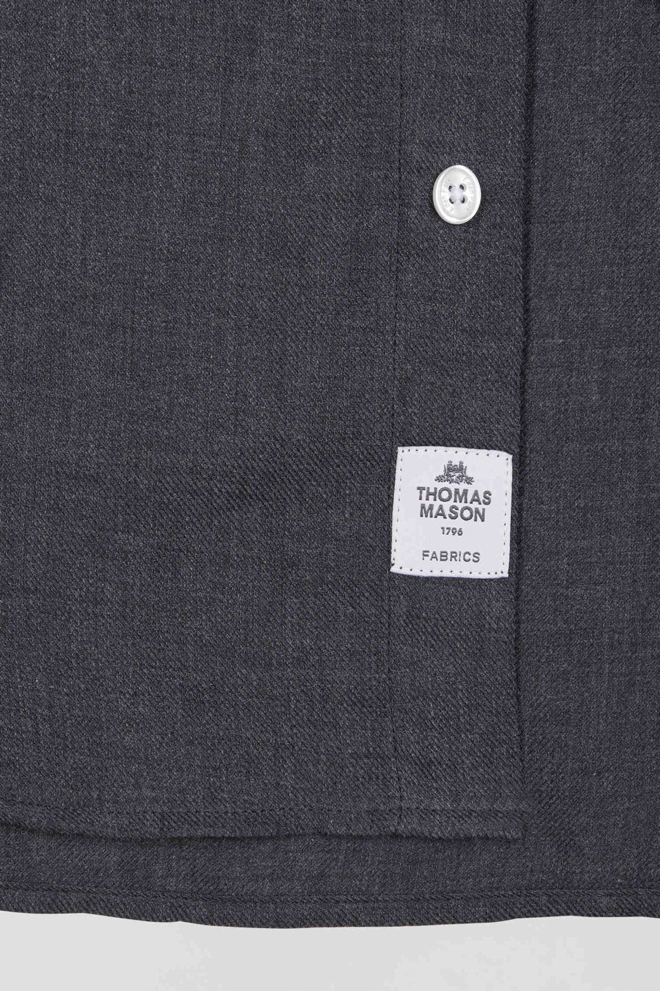 Regular Anthracite Grey Cotton and Cashmere Twill Shirt_H24CHECL0049_GRF_07