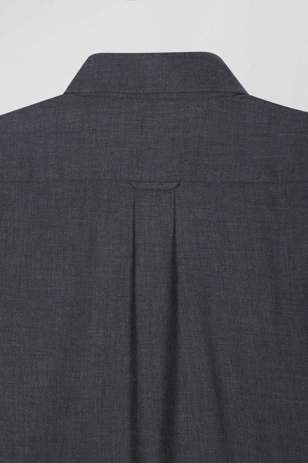 Regular Anthracite Grey Cotton and Cashmere Twill Shirt_H24CHECL0049_GRF_08