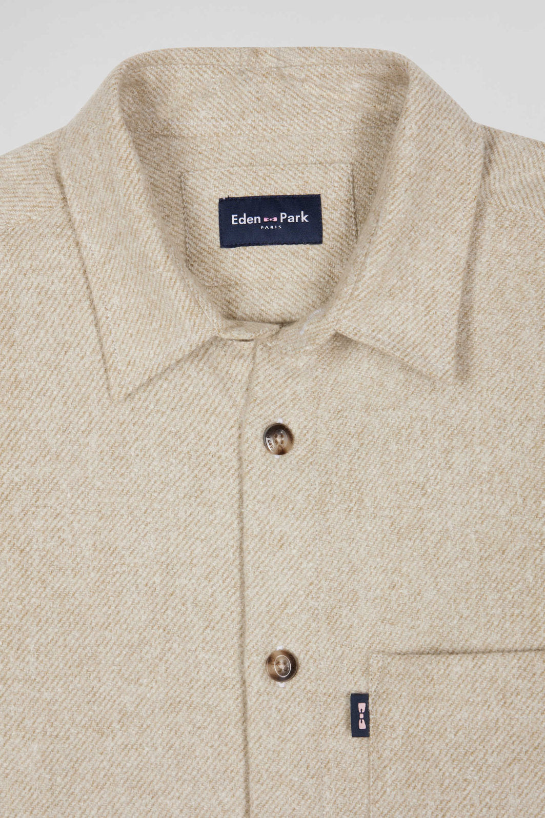 Beige Mixed Cotton Shirt_06