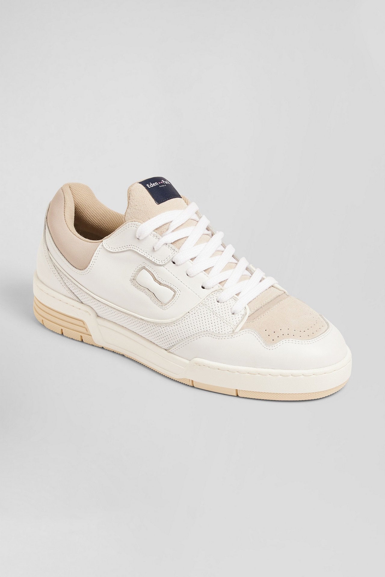 Ep10 Beige And White Leather Sneakers_03