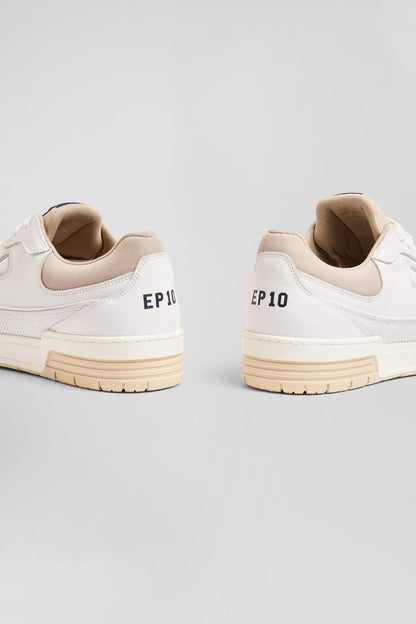 Ep10 Beige And White Leather Sneakers_06