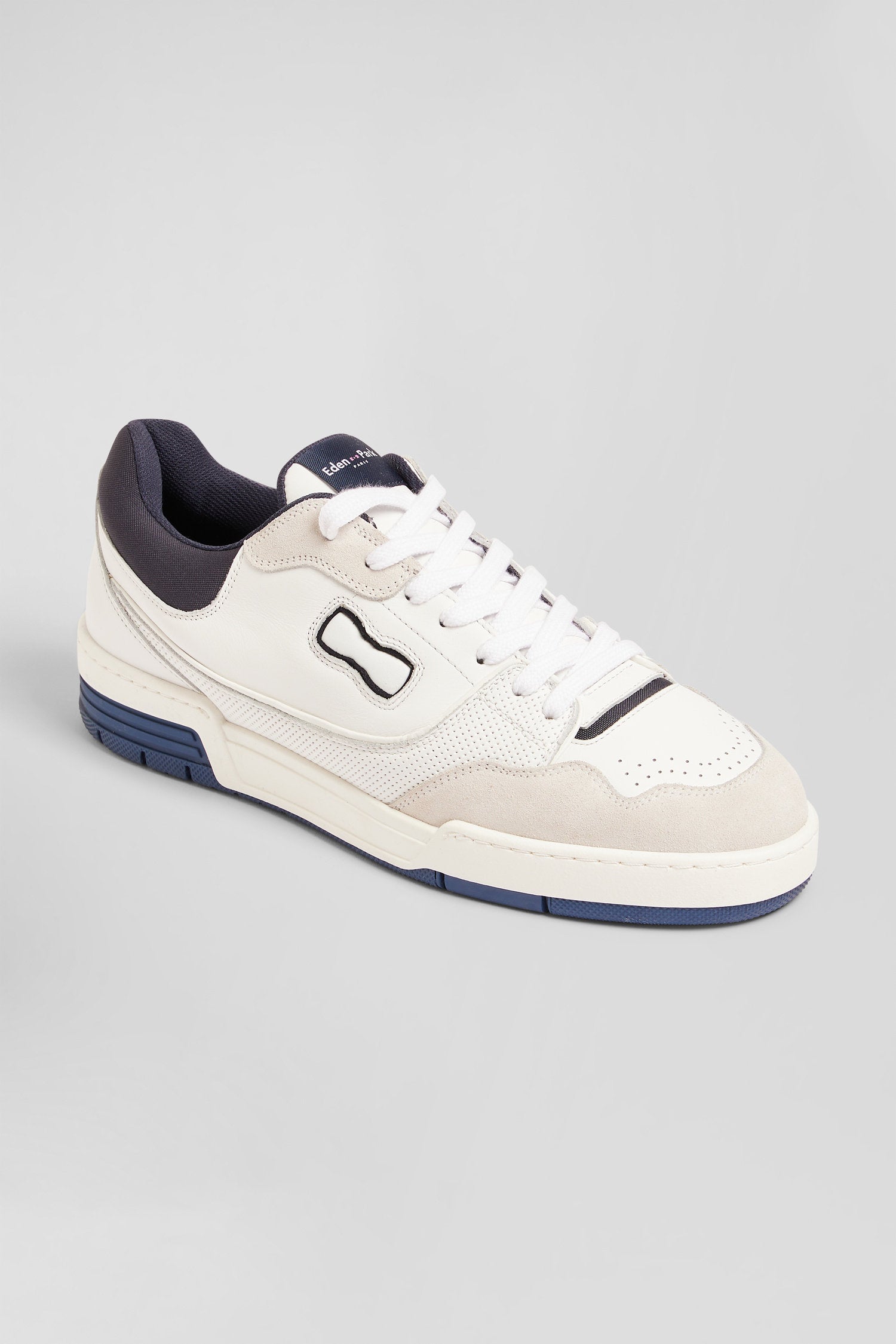 Ep10 Beige And Navy Blue Leather Sneakers_02