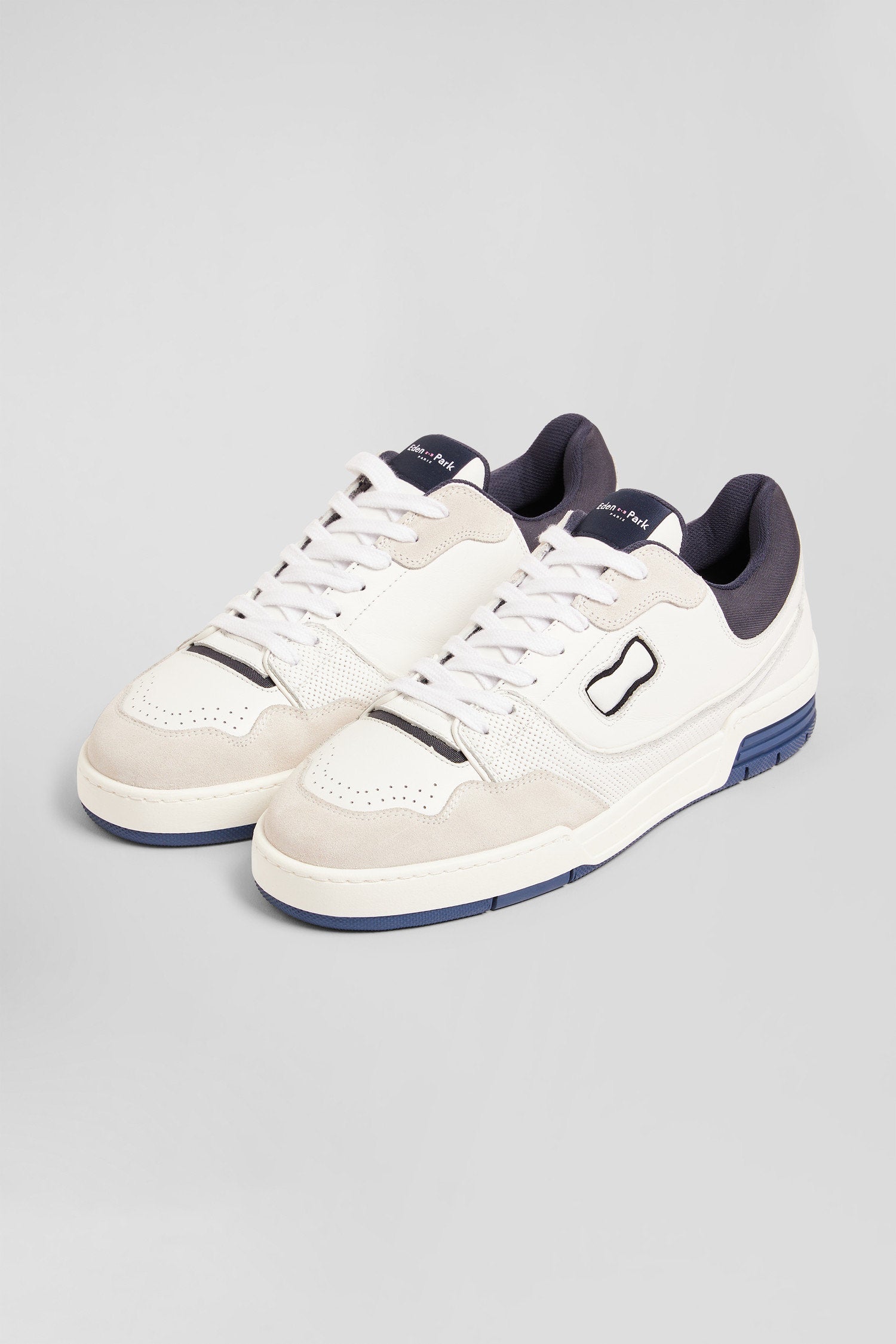 Ep10 Beige And Navy Blue Leather Sneakers_03