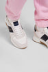 Chunky Sole Beige And Navy Blue Leather Sneakers_01