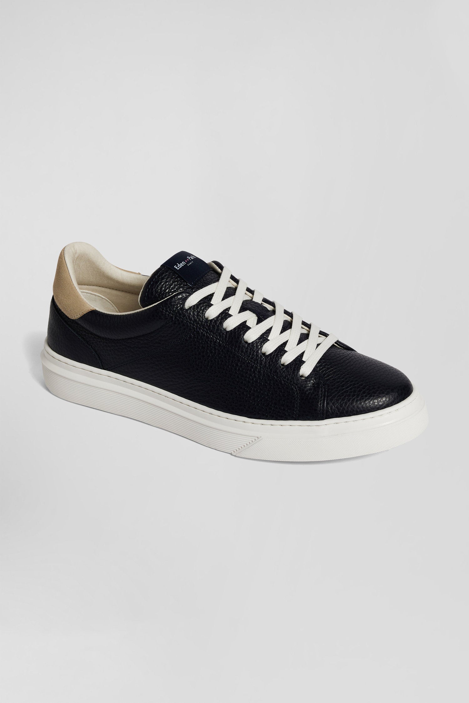 Navy Low-Top Leather Sneakers_04