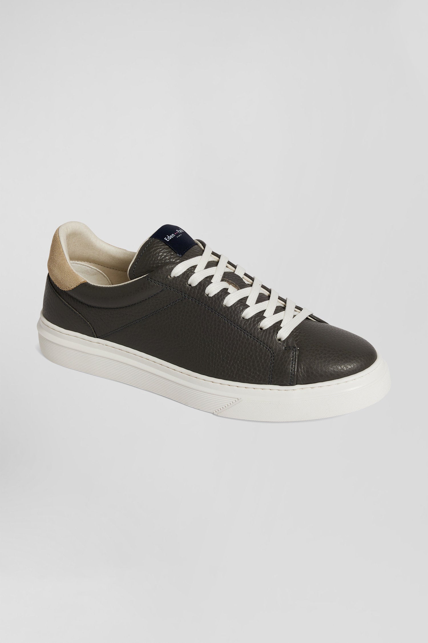 Anthracite Grey Low-Top Leather Sneakers_04