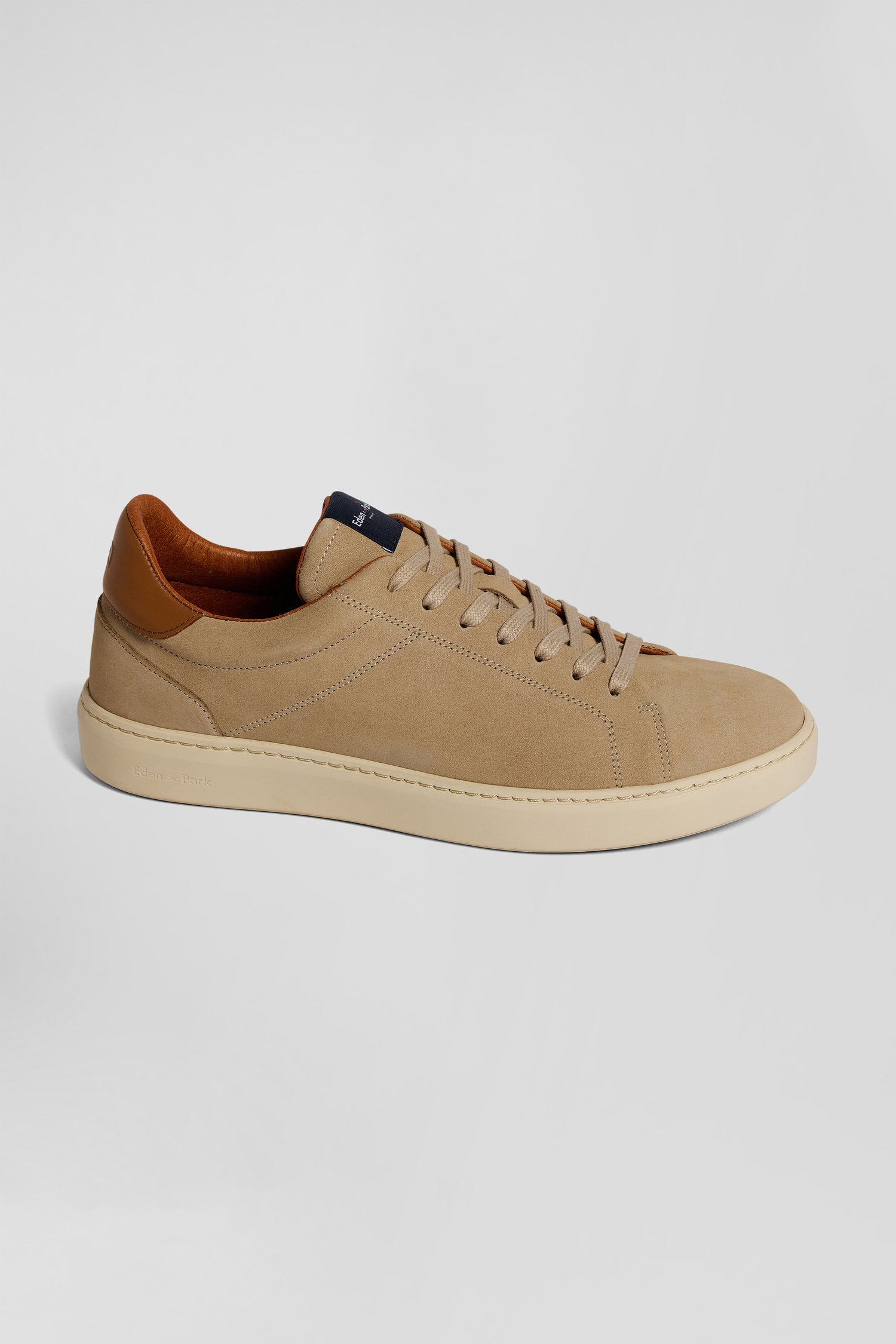 Khaki Grained Leather Low-Top Sneakers_02