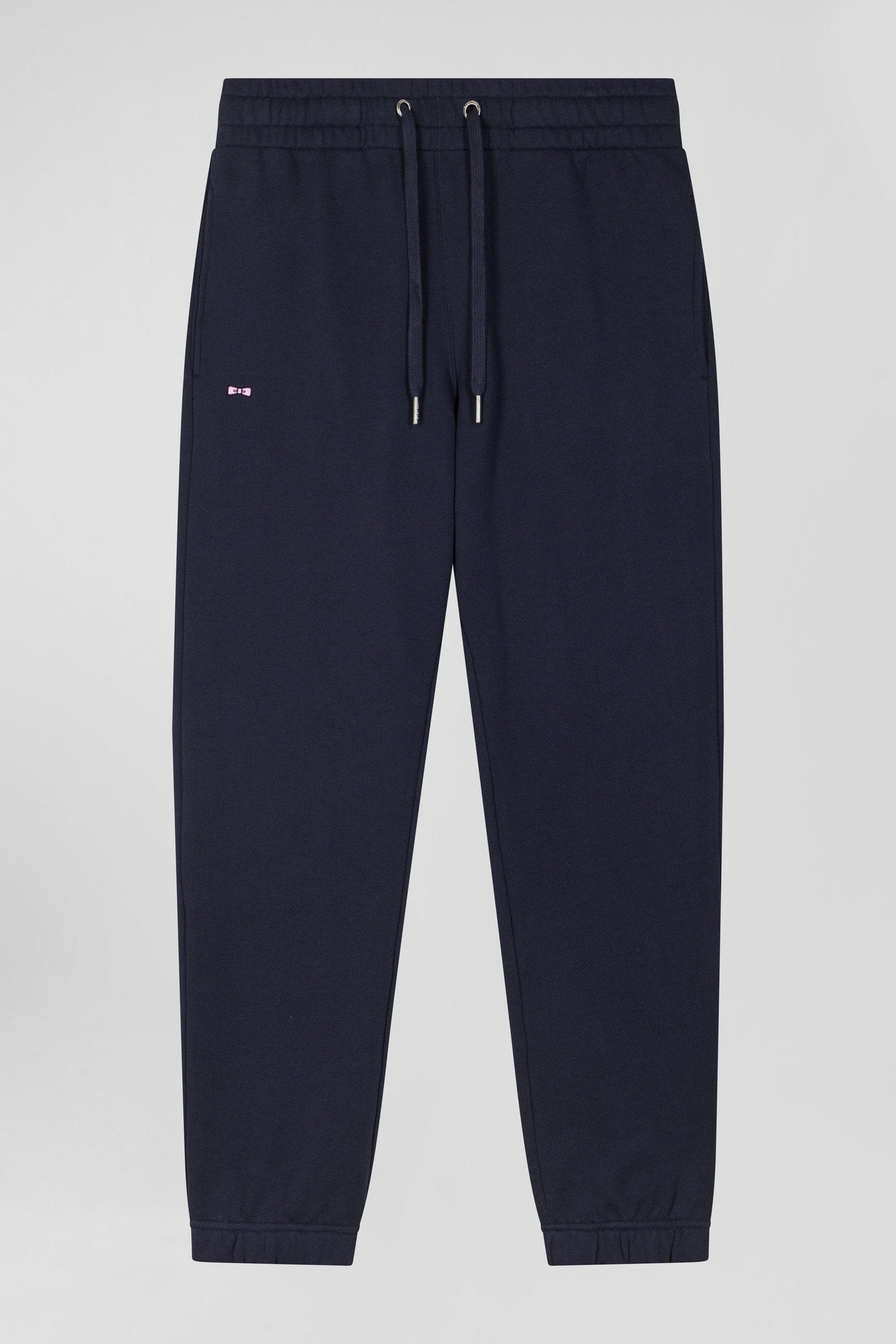 Regular Navy Blue Brushed Fleece Jogging Bottoms_03