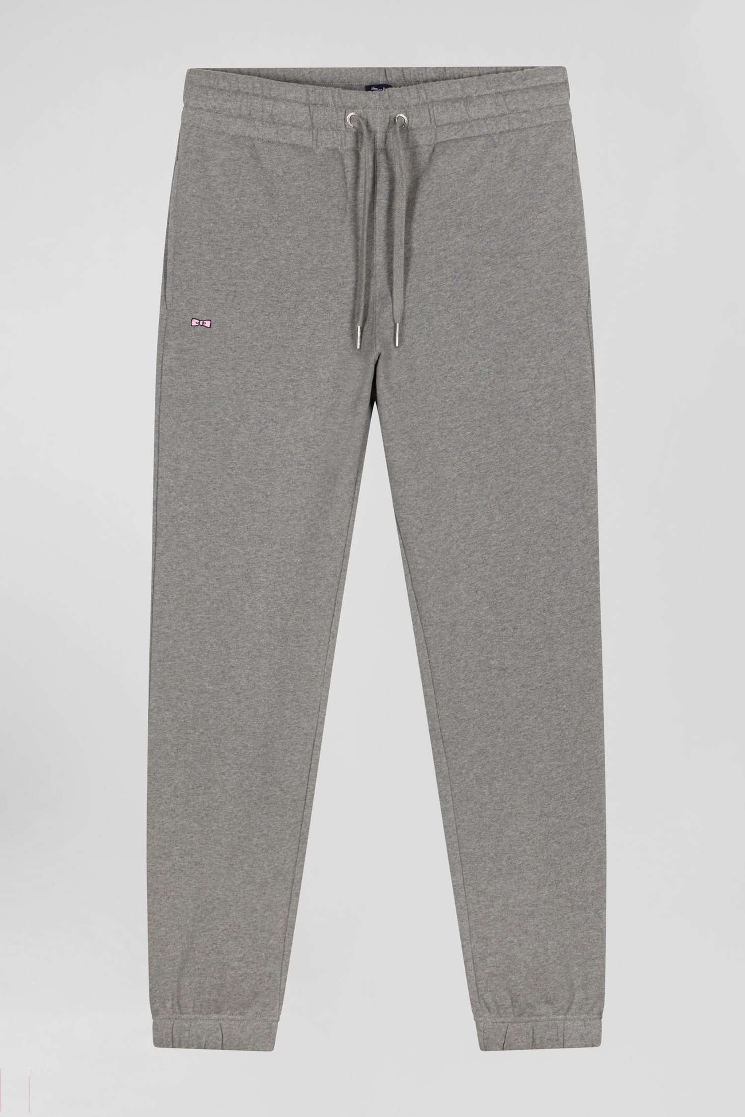 Regular Grey Brushed Fleece Jogging Bottoms_01