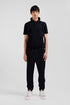 Regular Black Brushed Fleece Jogging Bottoms_01