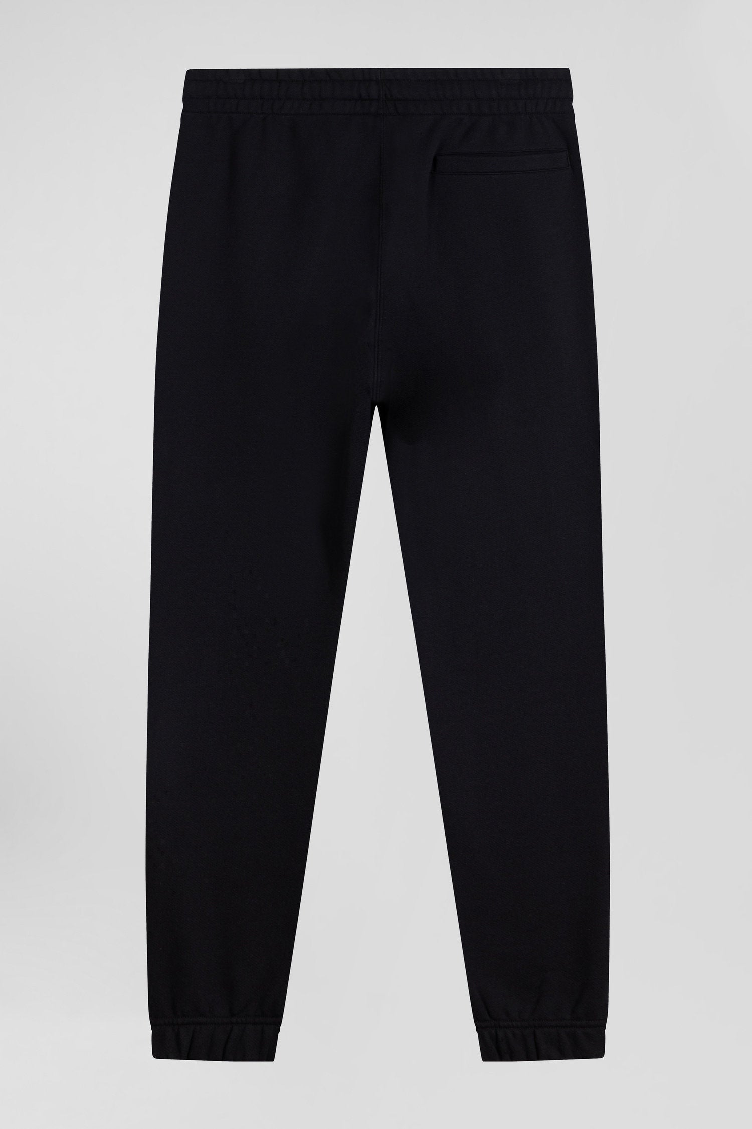 Regular Black Brushed Fleece Jogging Bottoms_05