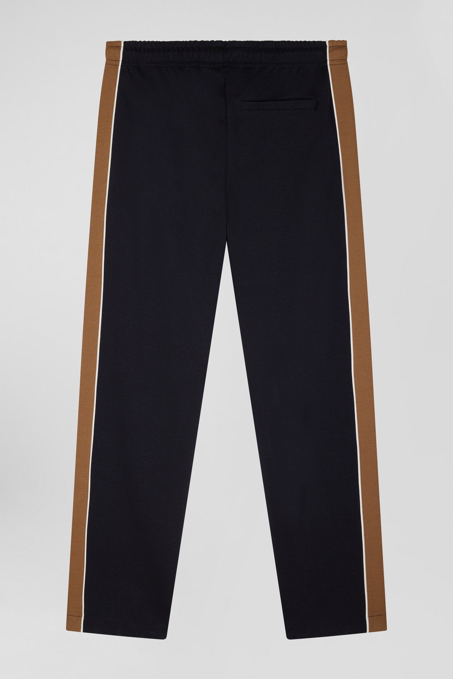 Regular Camel Mixed Cotton Jogging Bottoms with Leg Piping_H24MAIJO0006_BEF4_05