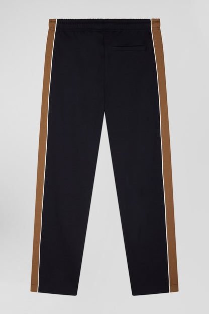 Regular Camel Mixed Cotton Jogging Bottoms with Leg Piping_H24MAIJO0006_BEF4_05