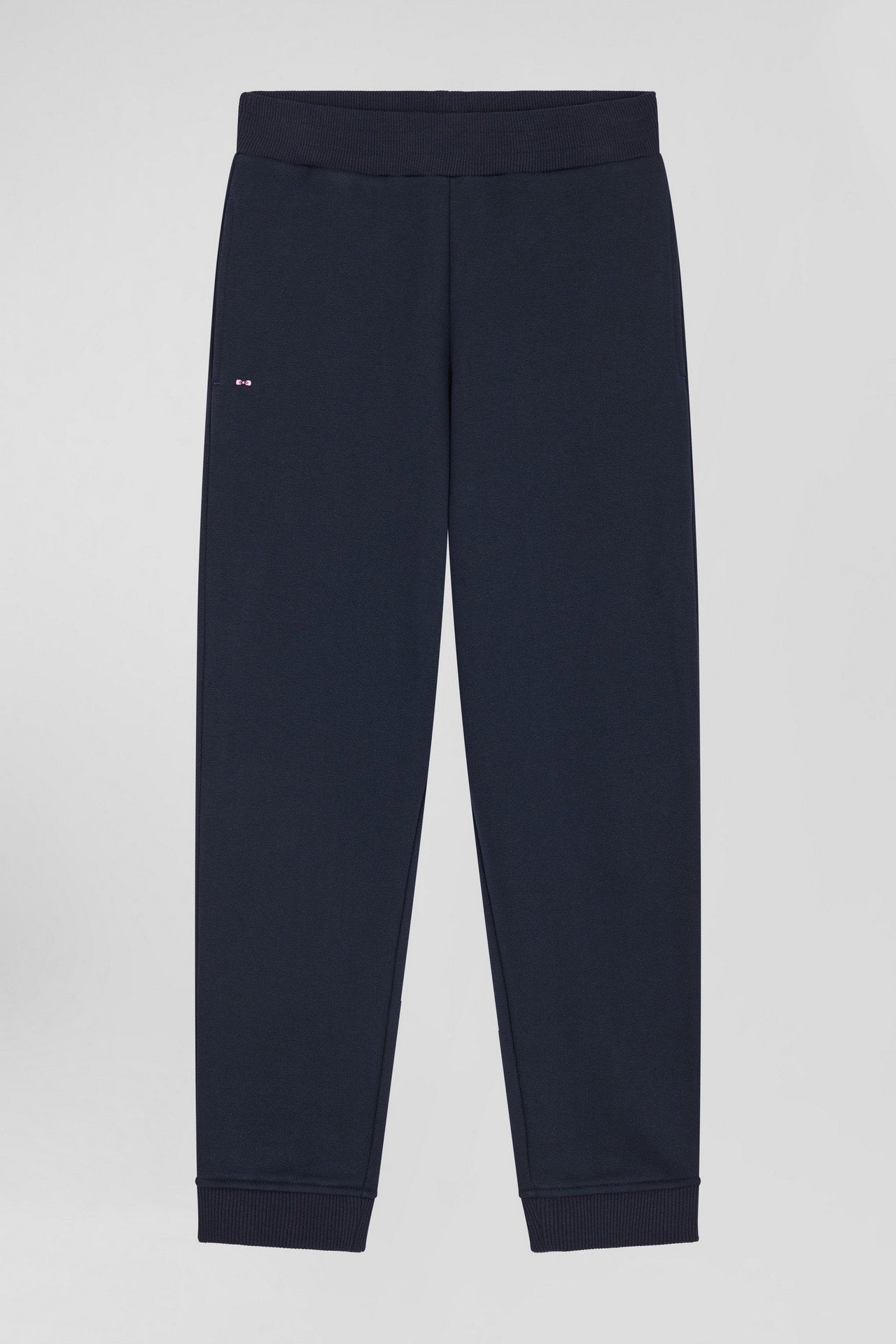 Regular Navy Brushed Cotton Fleece Jogging Bottoms_03