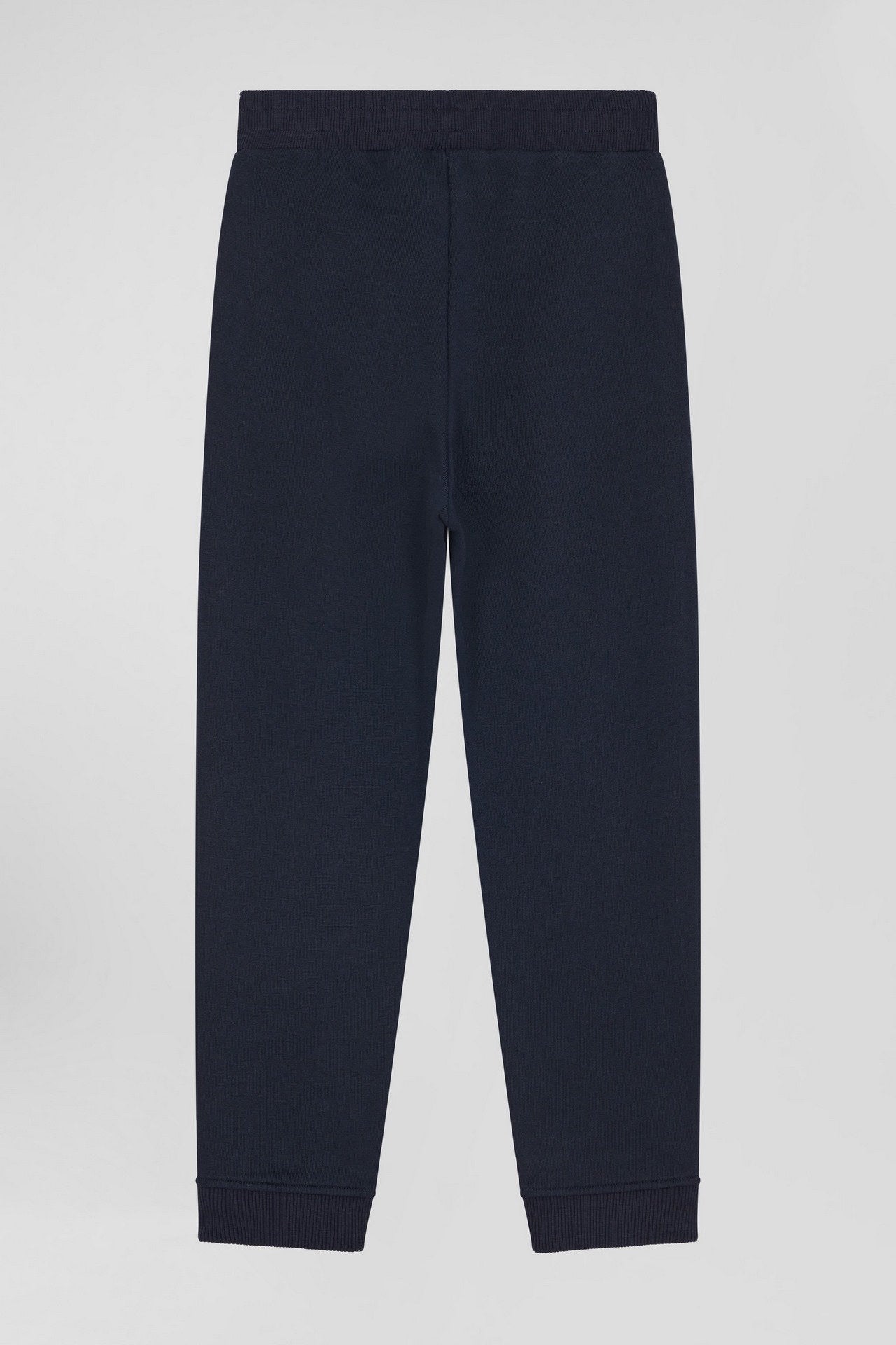 Regular Navy Brushed Cotton Fleece Jogging Bottoms_05