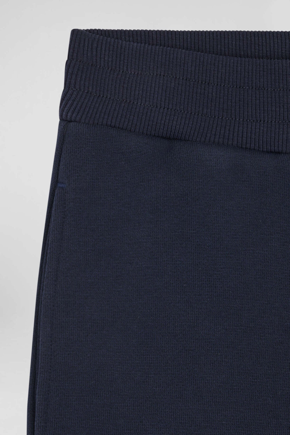 Regular Navy Brushed Cotton Fleece Jogging Bottoms_06