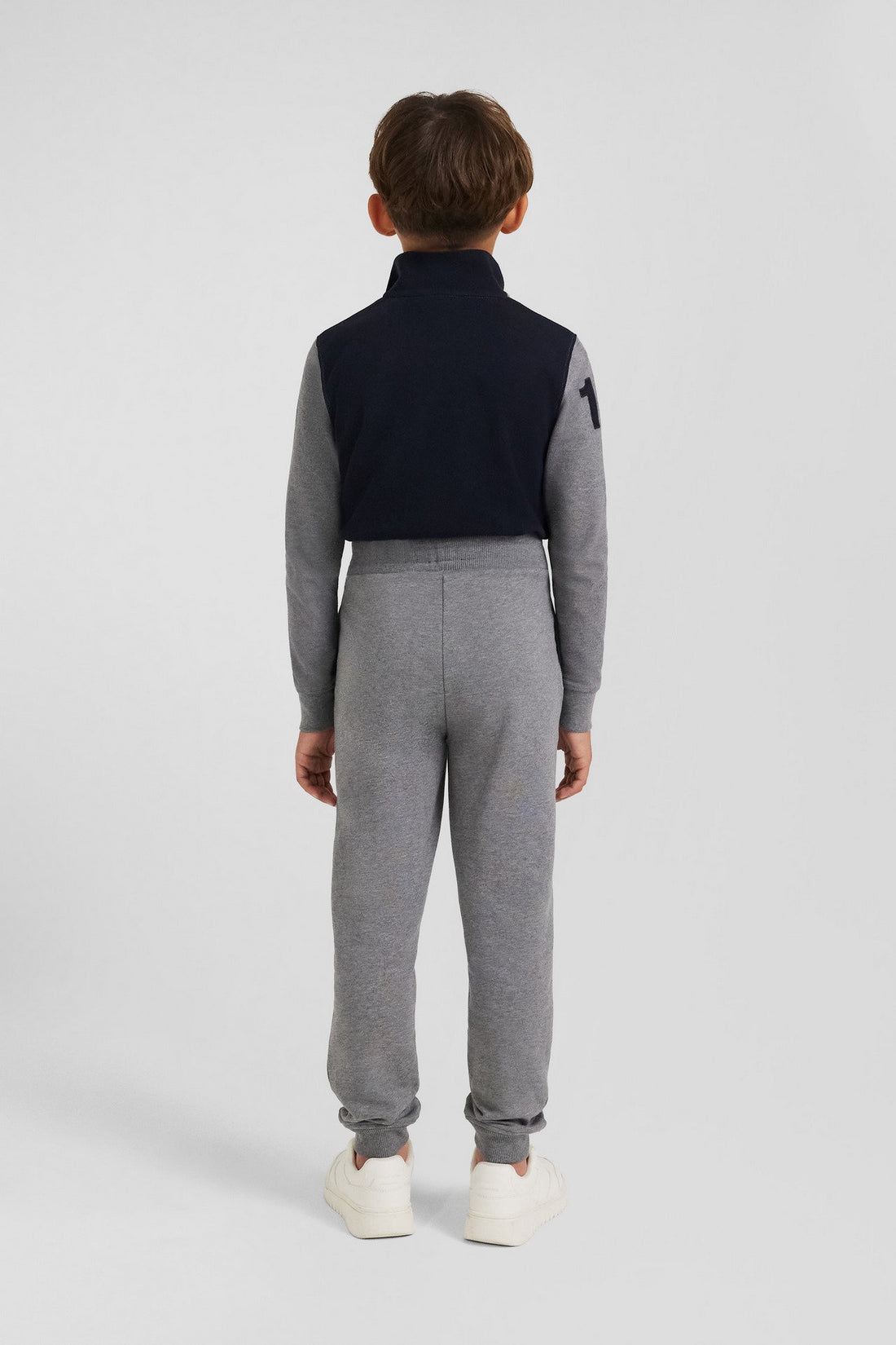 Regular Grey Brushed Cotton Fleece Jogging Bottoms_02