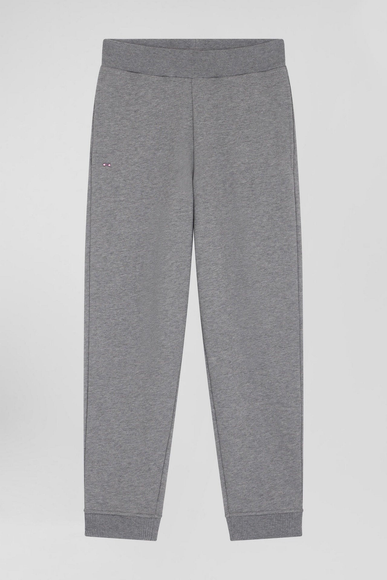 Regular Grey Brushed Cotton Fleece Jogging Bottoms_03